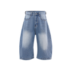 Lanna Muay Thai Rhinestone Denim Culotte Shorts