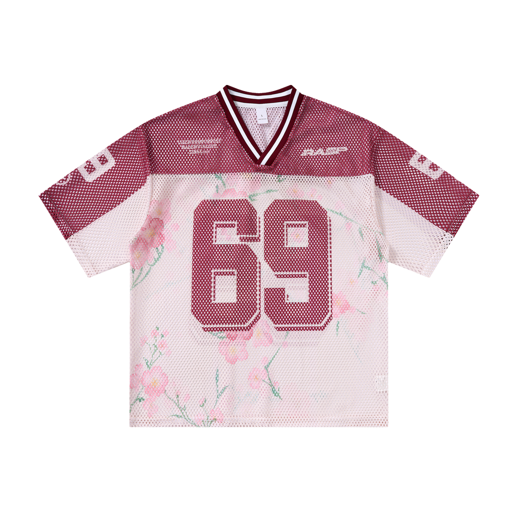 Lanna Muay Thai "Cherry Blossom 69" Mesh Football Jersey Tee