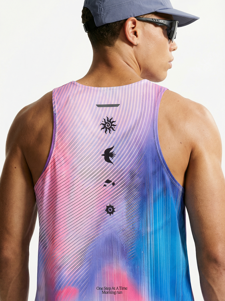 Lanna Muay Thai  Gradient Water Wave Training Tank Top
