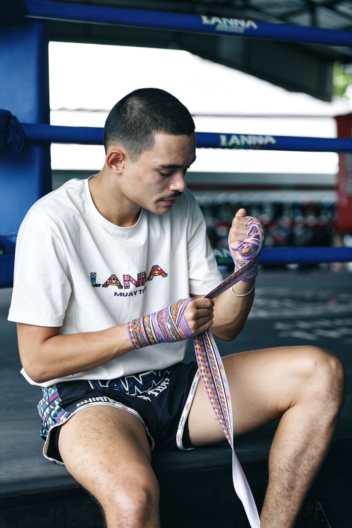 Lanna Muay Thai Training Hand Wraps — Akha Pattern