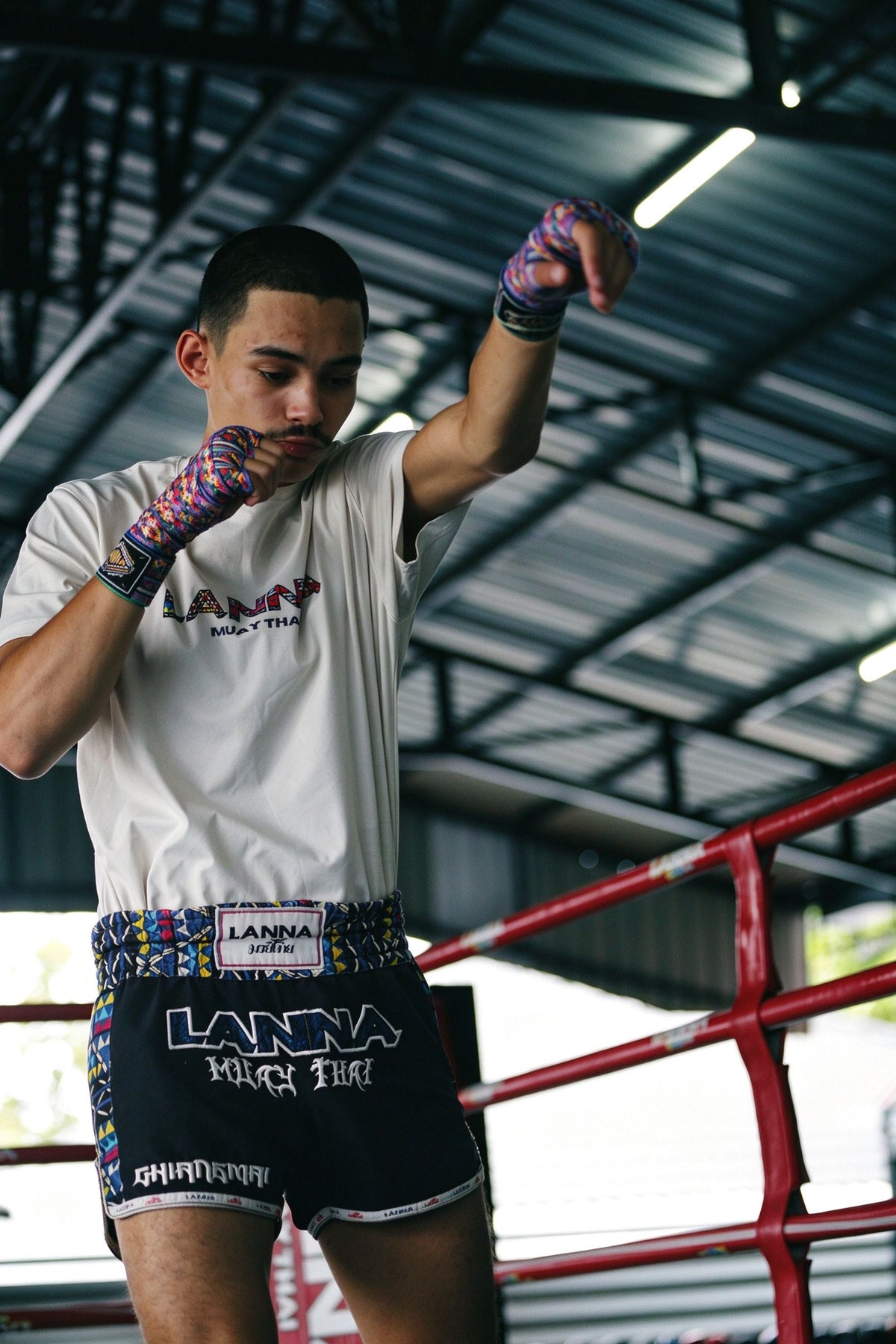 Lanna Muay Thai Training Hand Wraps — Akha Pattern