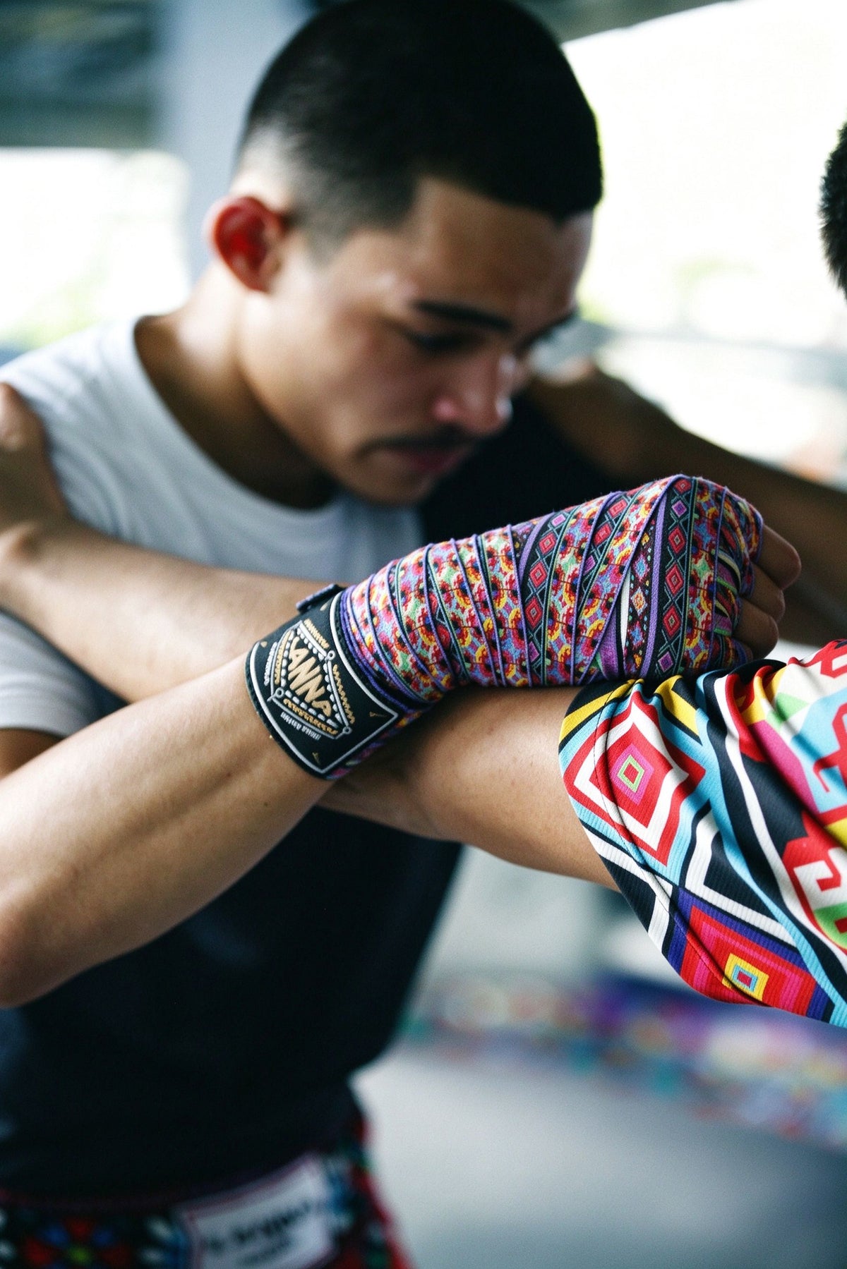 Lanna Muay Thai Training Hand Wraps — Akha Pattern