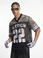 Lanna Muay Thai "Flyrich 22" Camo Mesh Football Jersey Tee