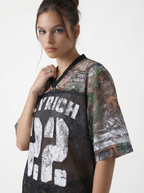 Lanna Muay Thai "Flyrich 22" Camo Mesh Football Jersey Tee