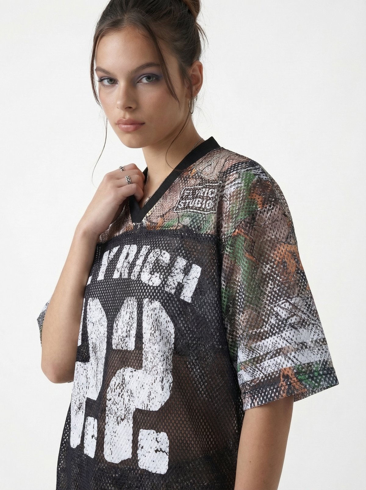 Lanna Muay Thai "Flyrich 22" Camo Mesh Football Jersey Tee