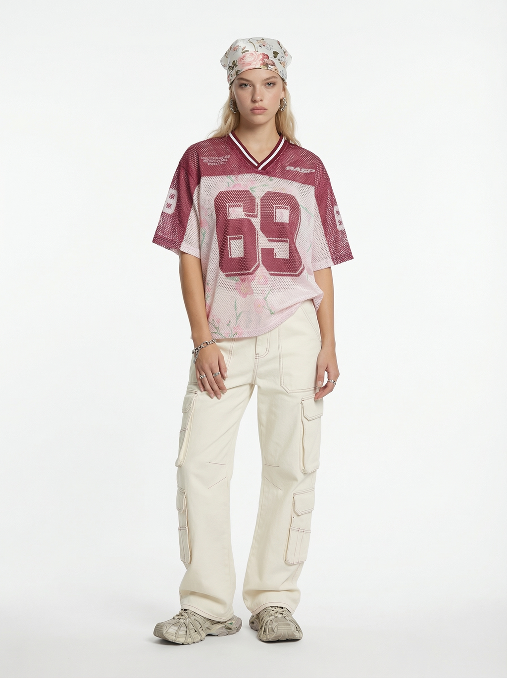 Lanna Muay Thai "Cherry Blossom 69" Mesh Football Jersey Tee